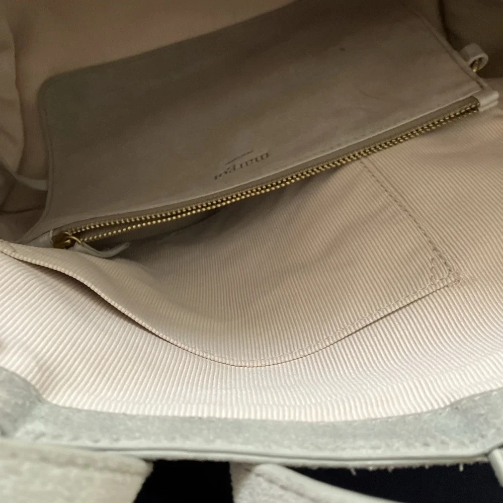 margot Suede Tote Bag in Light Gray